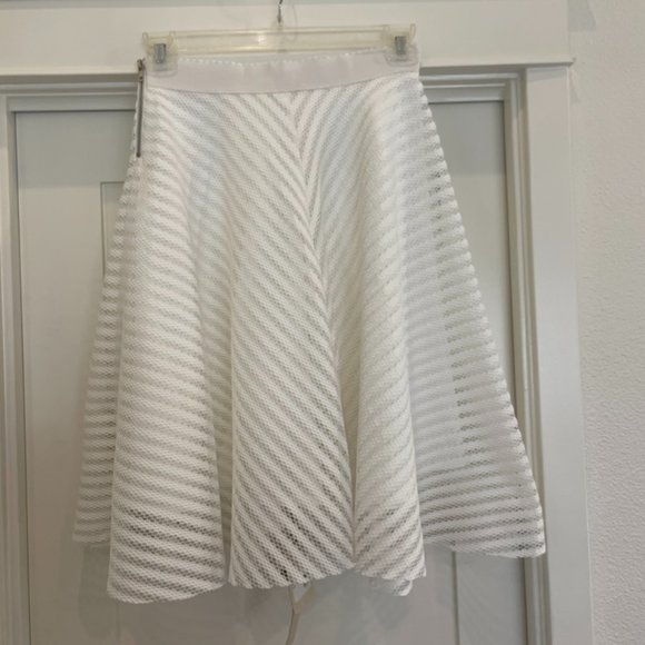 NWT Stunning Tea Length White Skirt - Picture 1 of 4